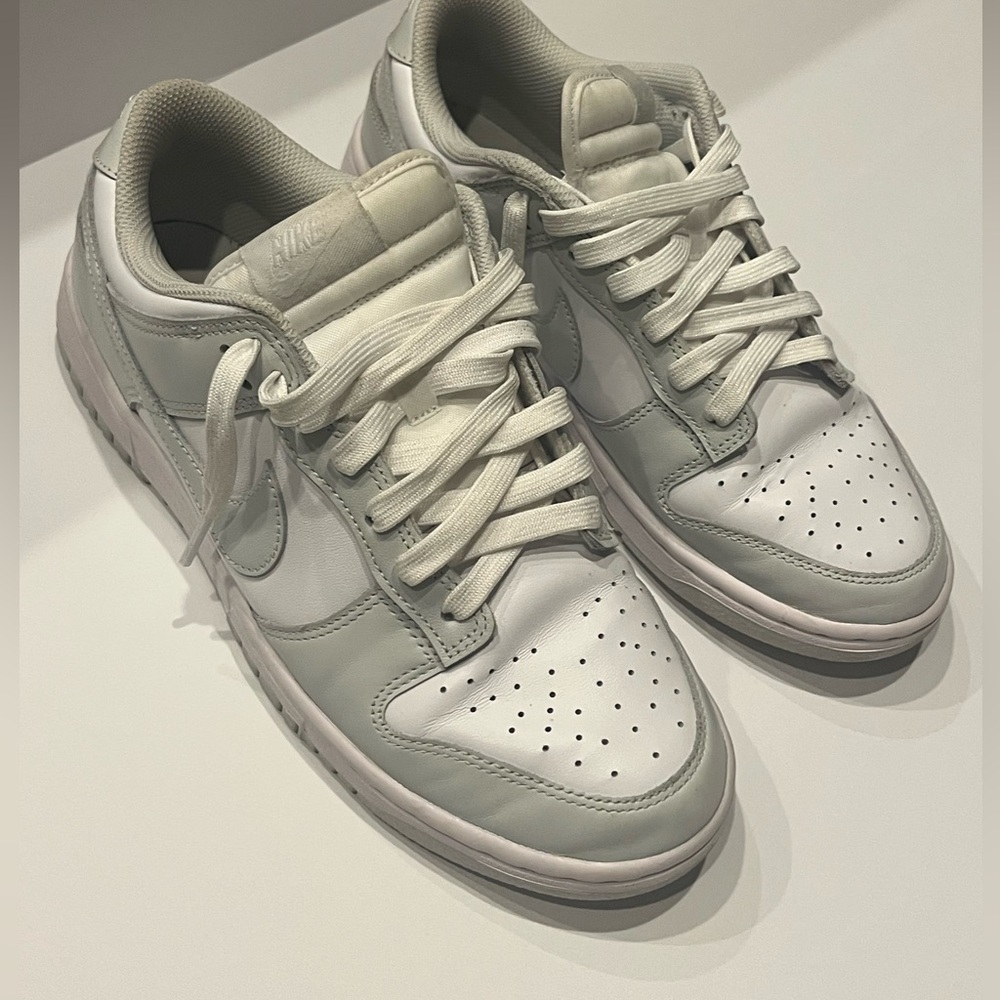 Nike White and Light Gray Athletic Shoes